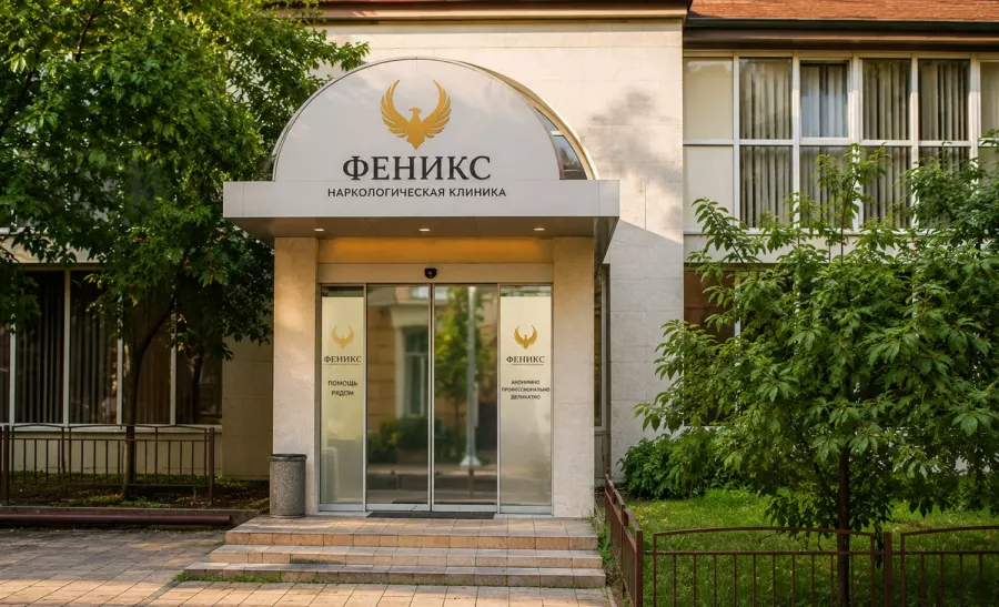 Вход в наркологическую клинику «Феникс» в Мурманске